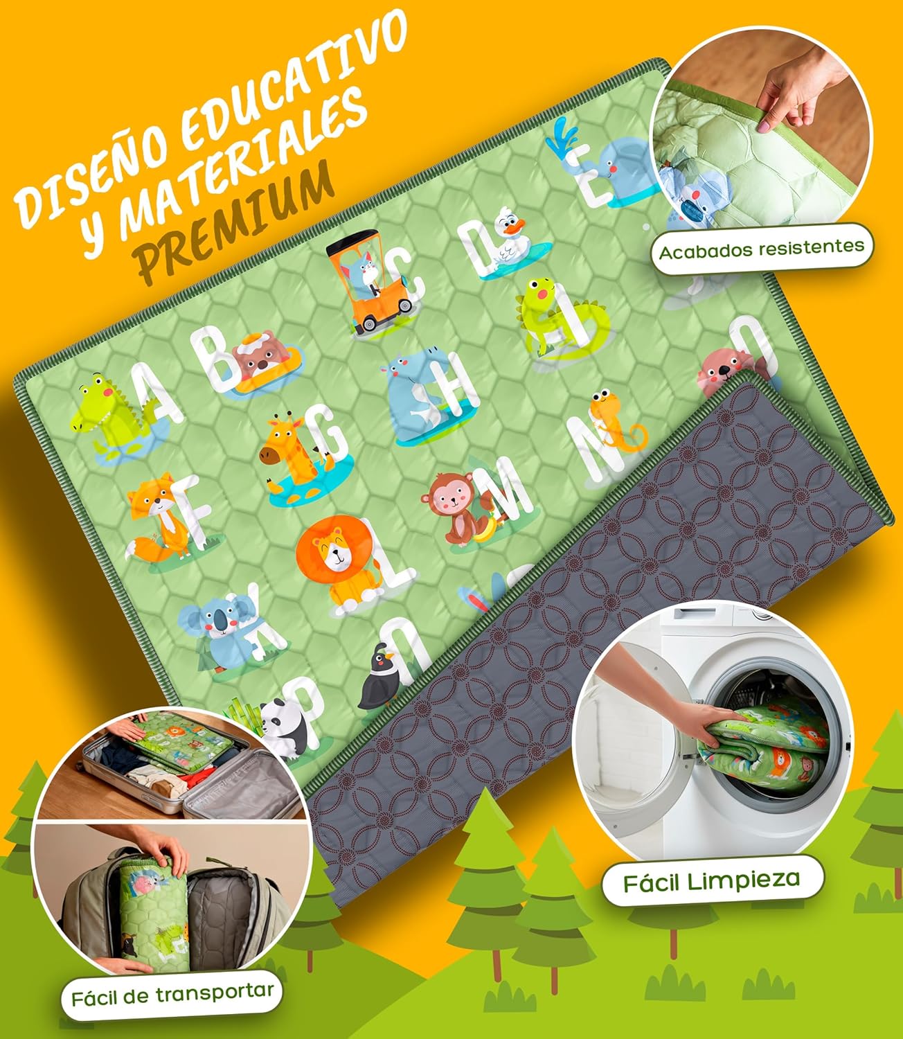 Alfombra Infantil - ABC Animales