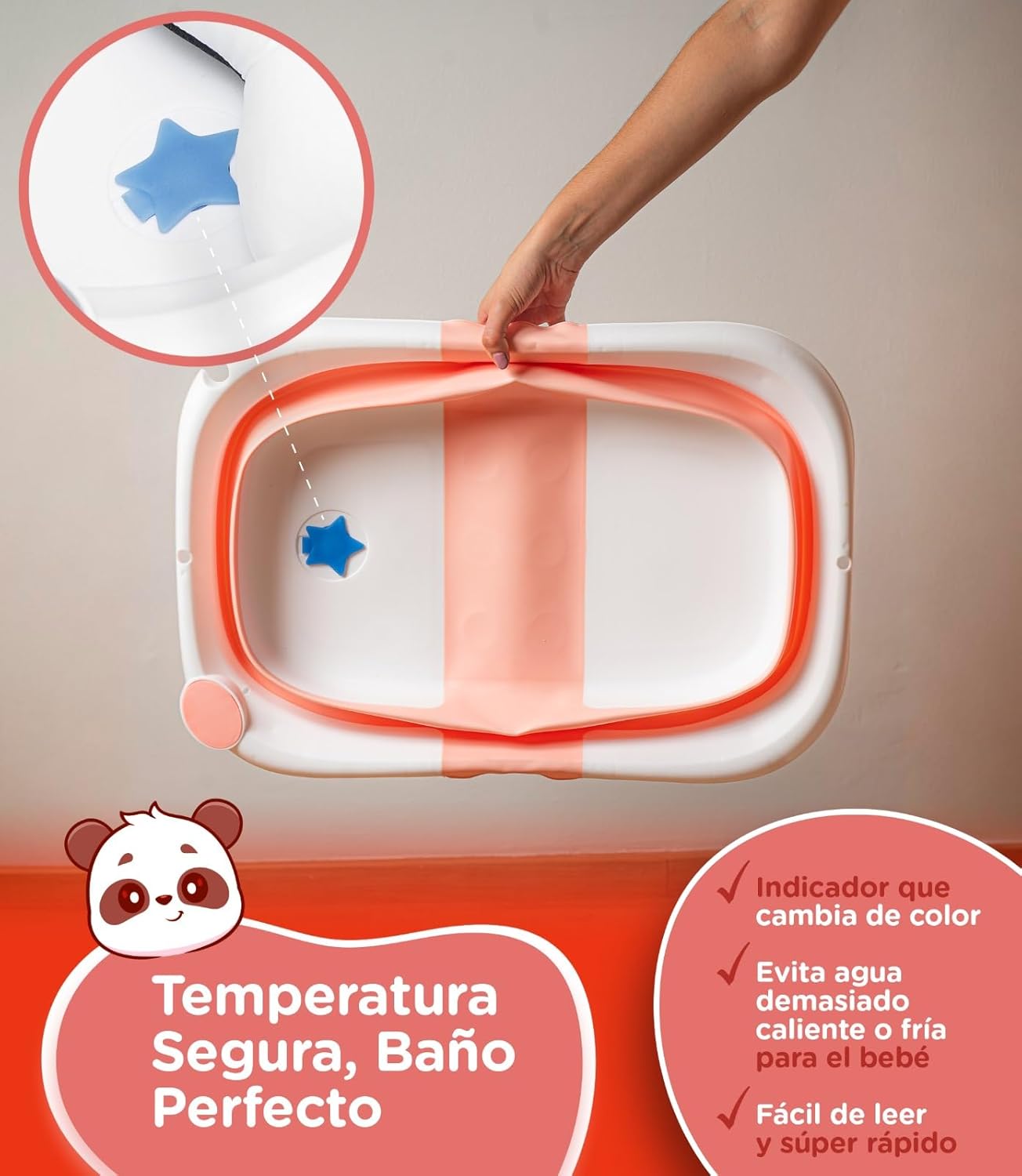 Bañera Plegable Bebé - Rosa