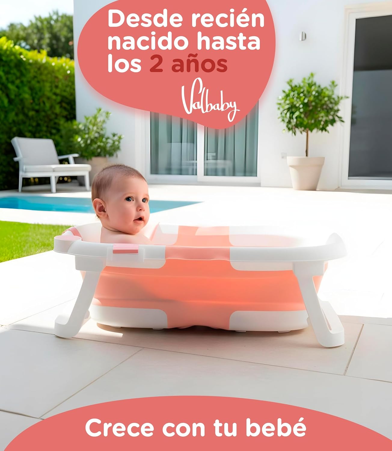 Bañera Plegable Bebé - Rosa