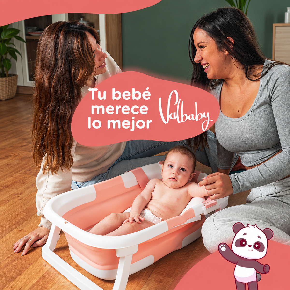 Bañera Plegable Bebé - Rosa