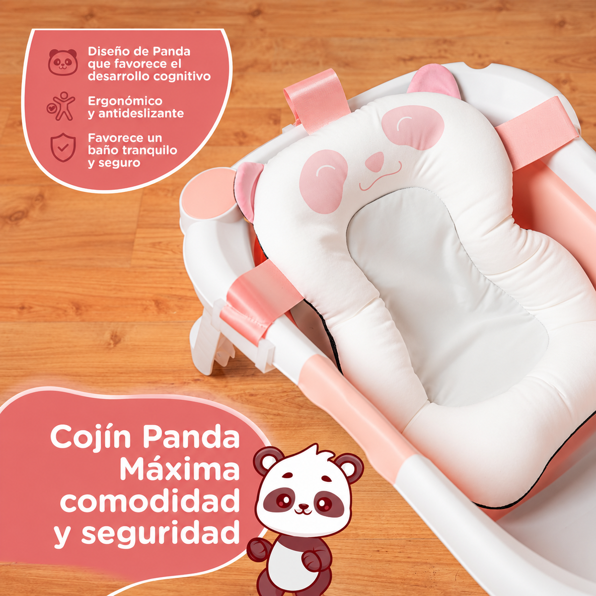 Bañera Plegable Bebé - Rosa