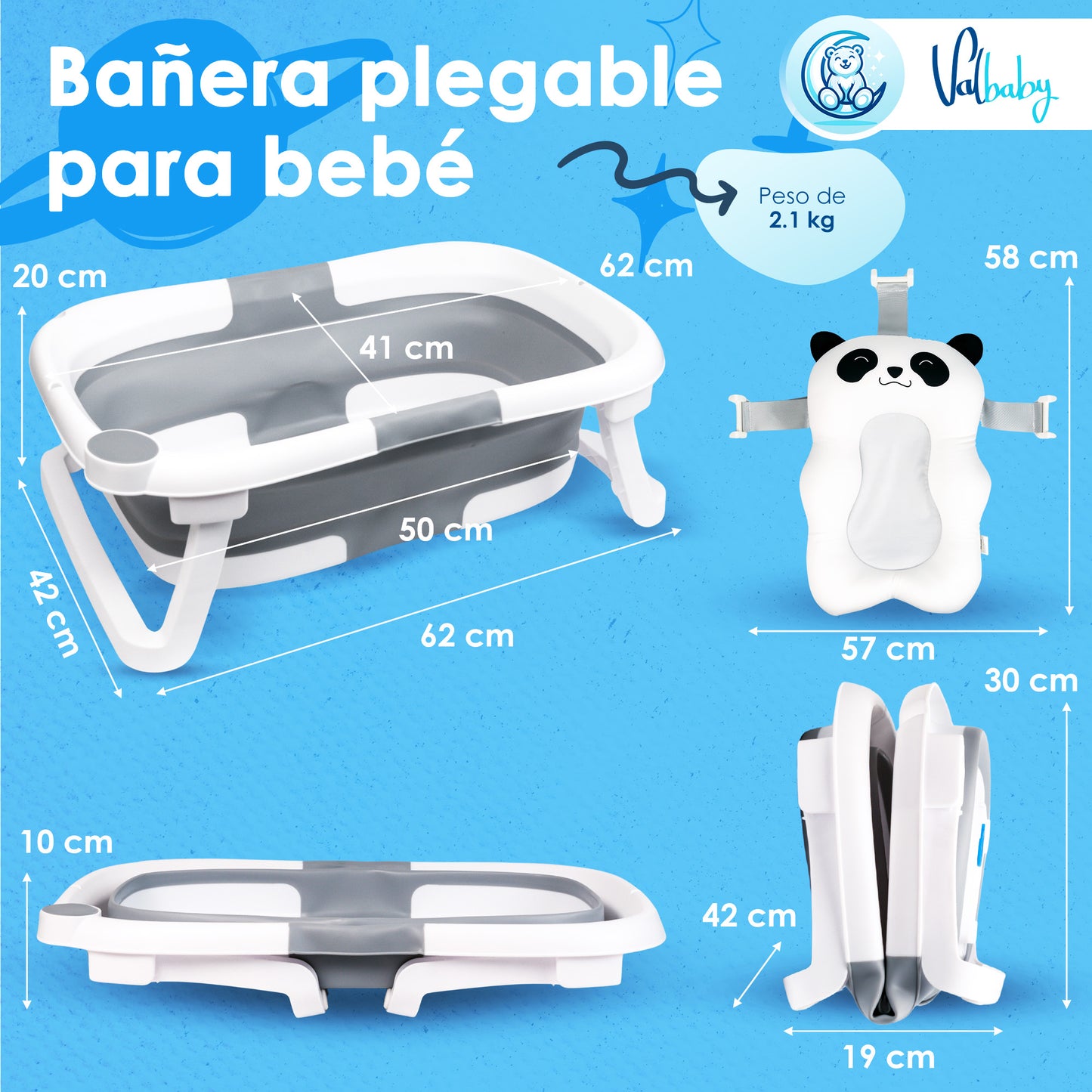 Valbaby® Foldable Newborn Bathtub